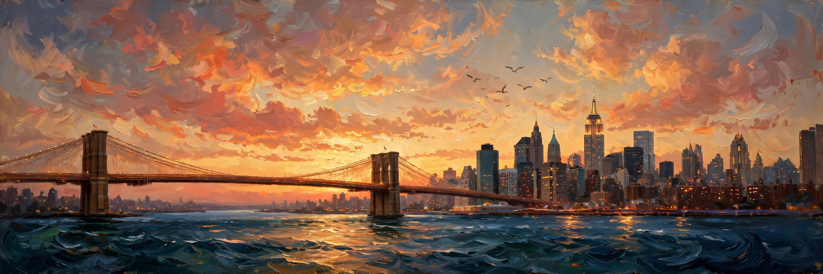 New York City at sunset